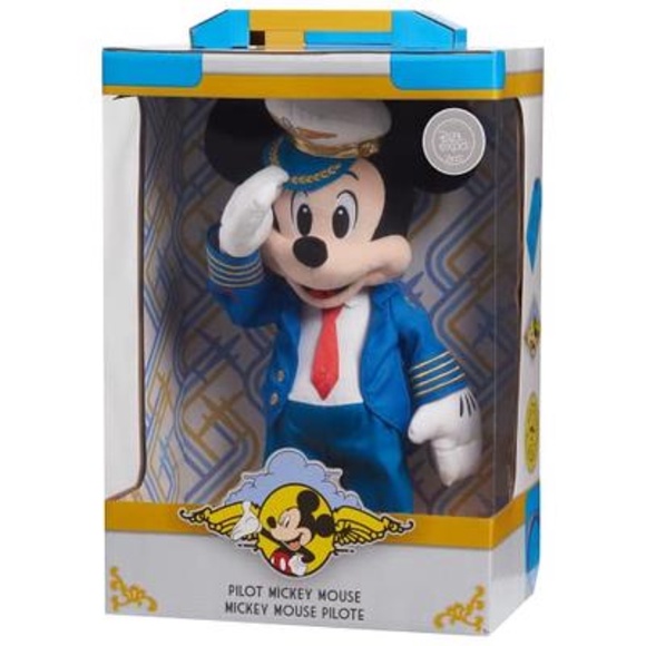 NWT Mickey Mouse D23 Plush Captain Saluting Pilot Blue Cathay Pacific Airways - Picture 6 of 6
